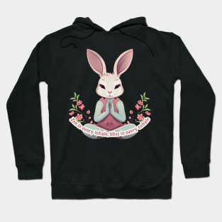 Rabbit practicing yoga Hoodie